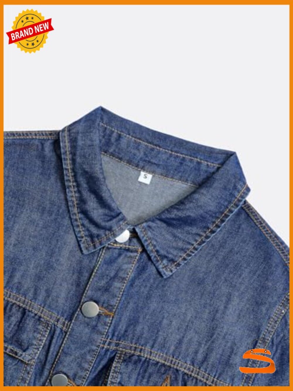 V Neck Short Sleeve Denim Shirt Dress A-Line Midi with Pockets - Picture 4 of 7